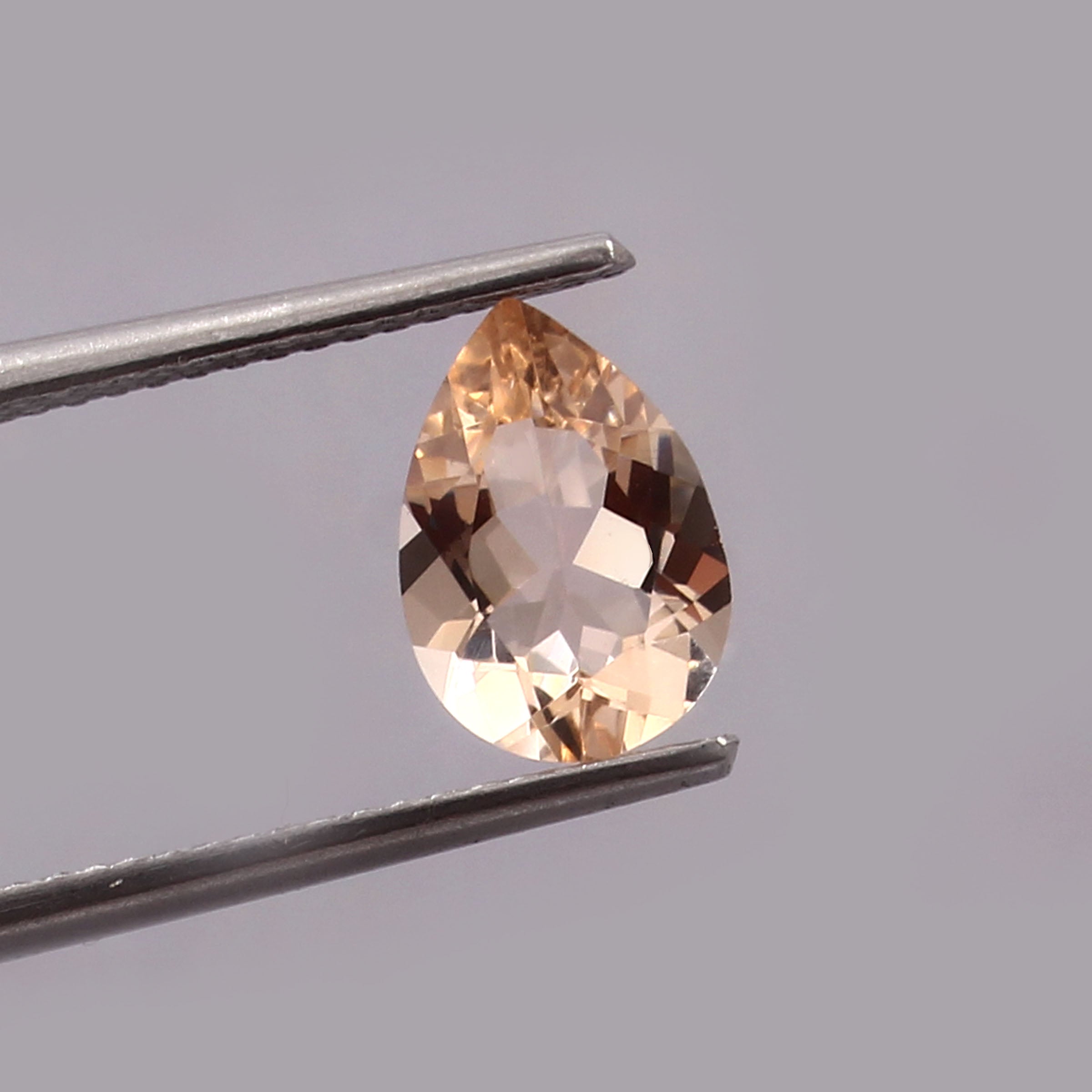 Natural Pink Morganite Pear Cut Loose Gemstone