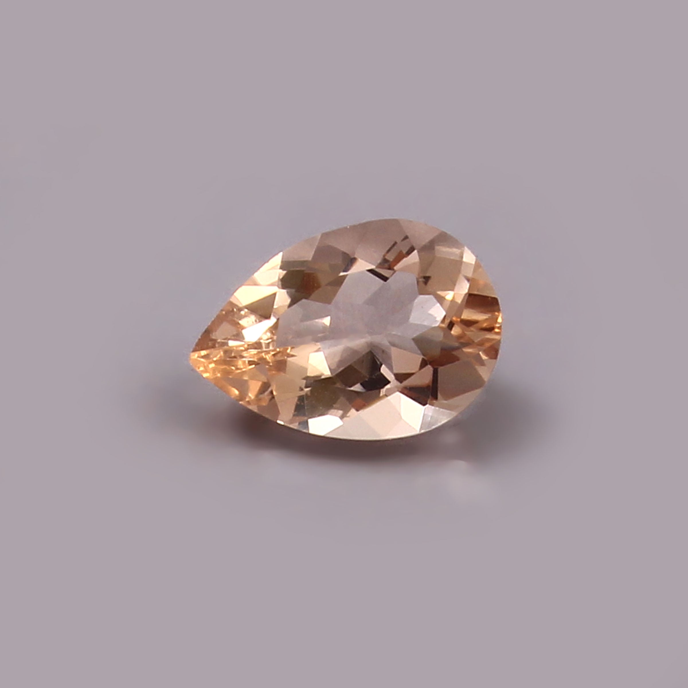 Natural Pink Morganite Pear Cut Loose Gemstone