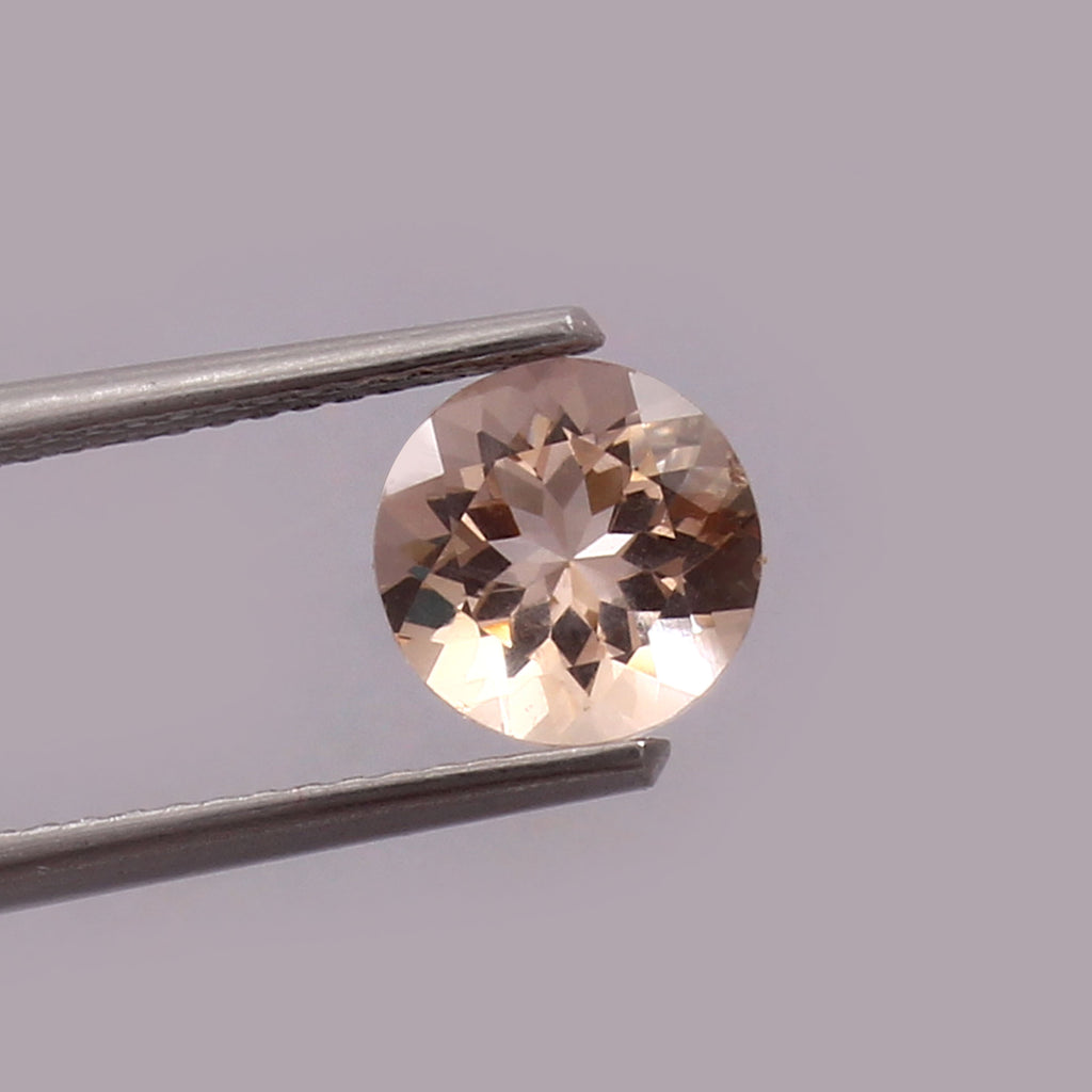 Natural Pink Morganite Round Cut Loose Gemstone