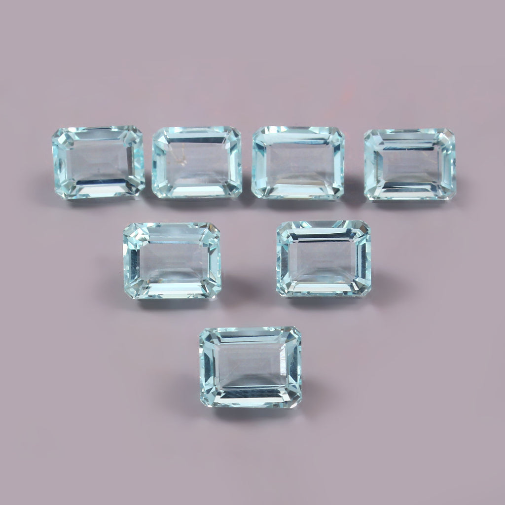 Natural Blue Aquamarine Octagon Cut Loose Gemstone