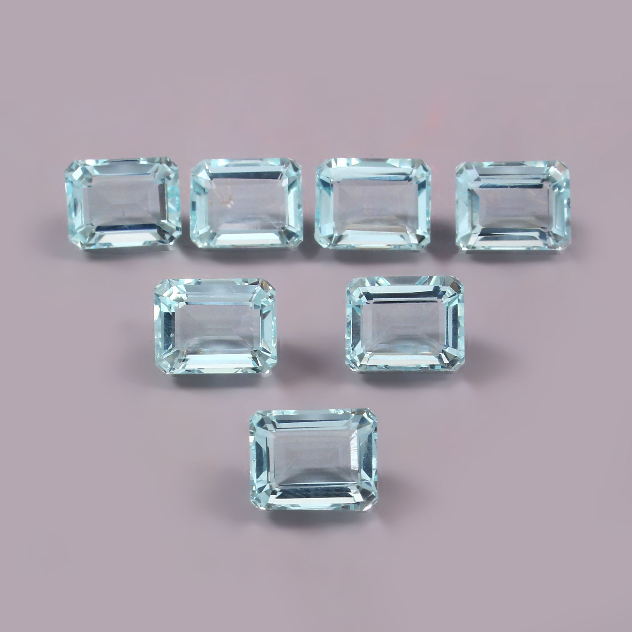 Natural Blue Aquamarine Octagon Cut Loose Gemstone
