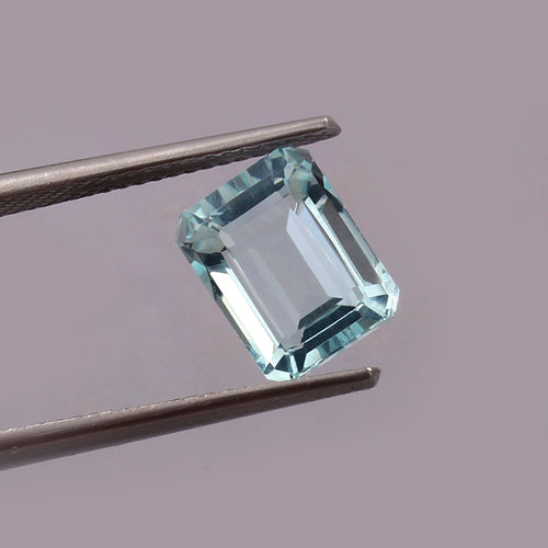 Natural Blue Aquamarine Octagon Cut Loose Gemstone