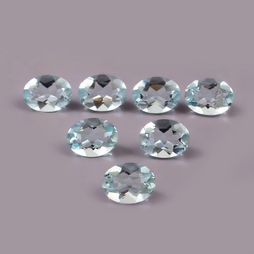 Natural Blue Aquamarine Oval Cut Loose Gemstone