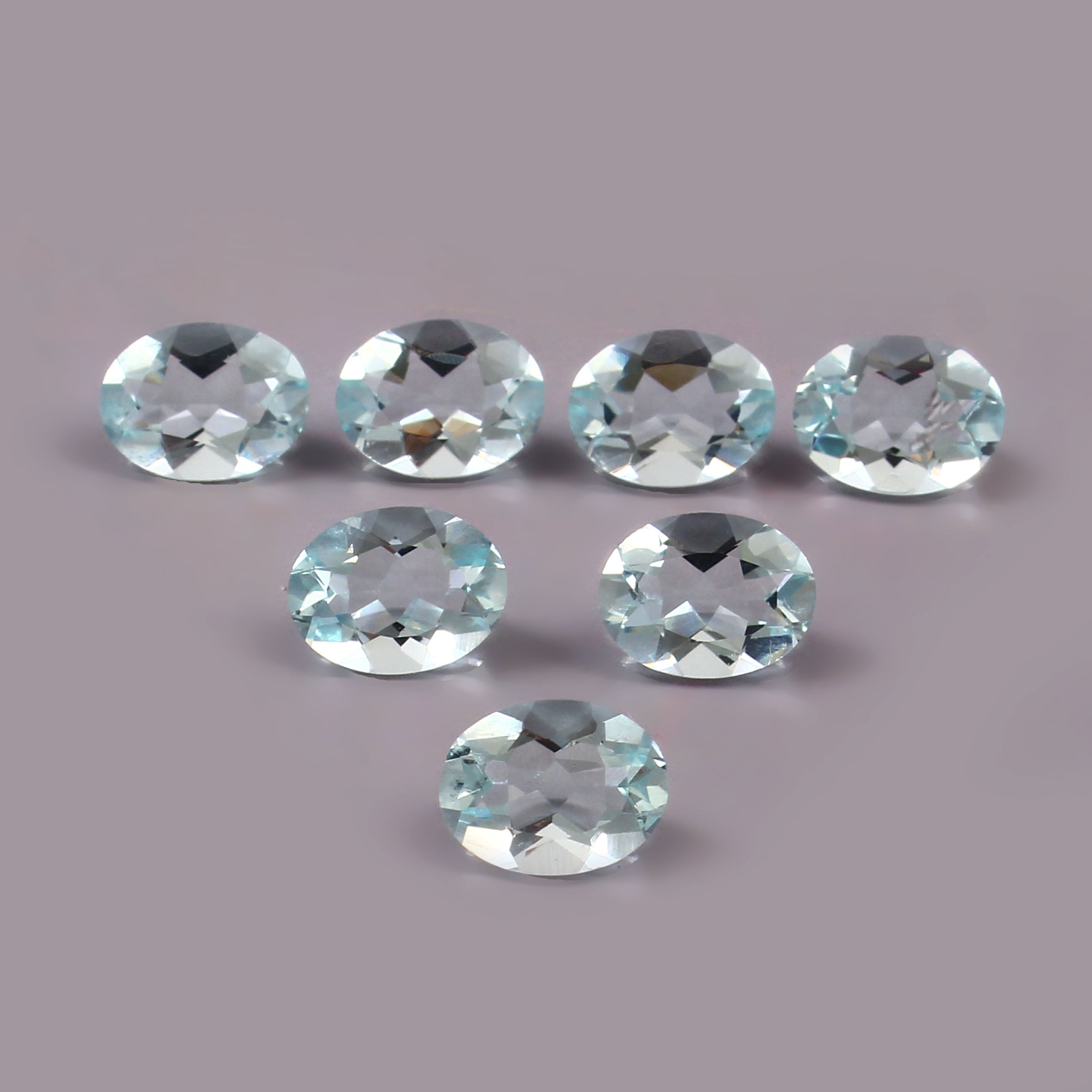 Natural Blue Aquamarine Oval Cut Loose Gemstone