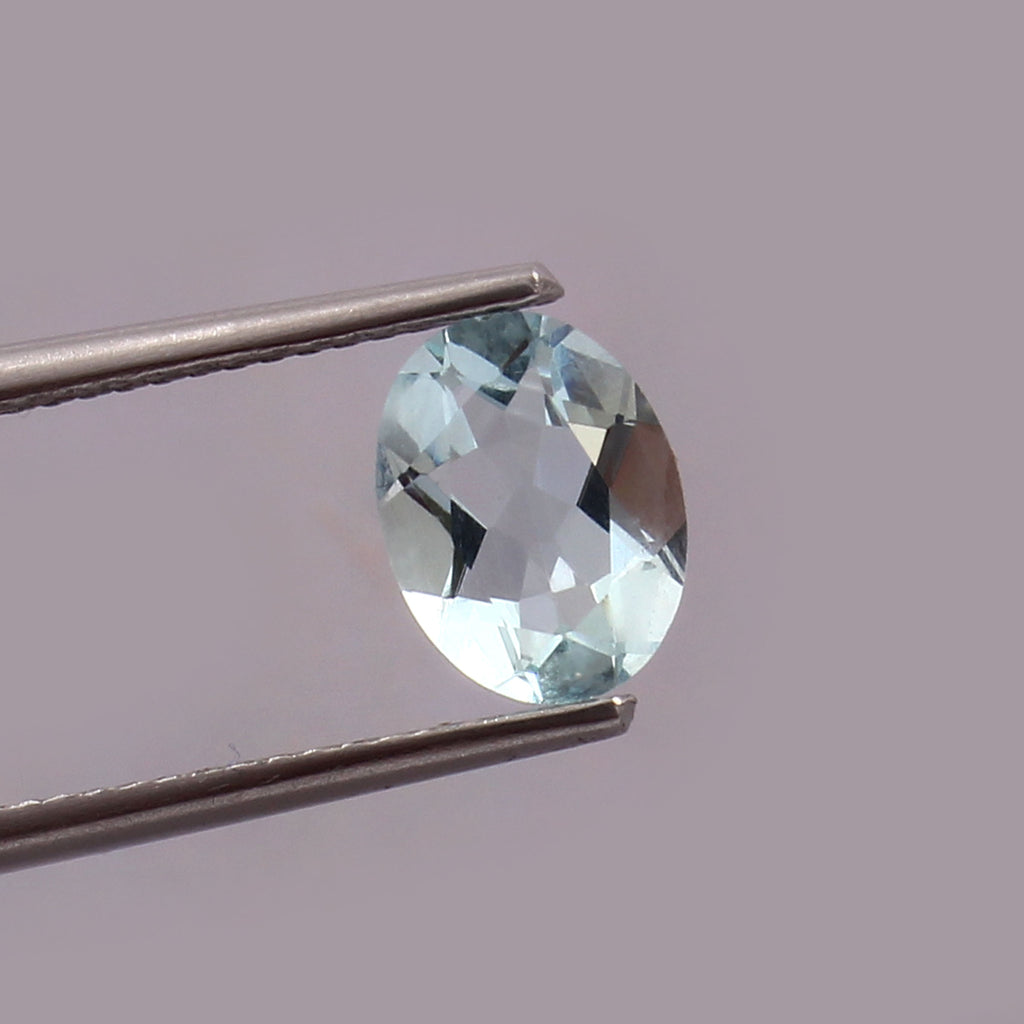 Natural Blue Aquamarine Oval Cut Loose Gemstone