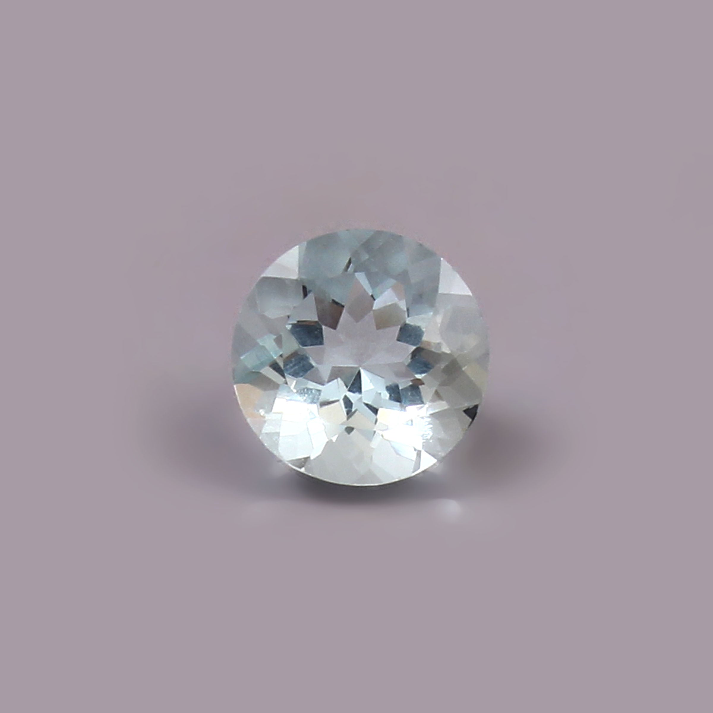 Natural Blue Aquamarine Round Cut Loose Gemstone