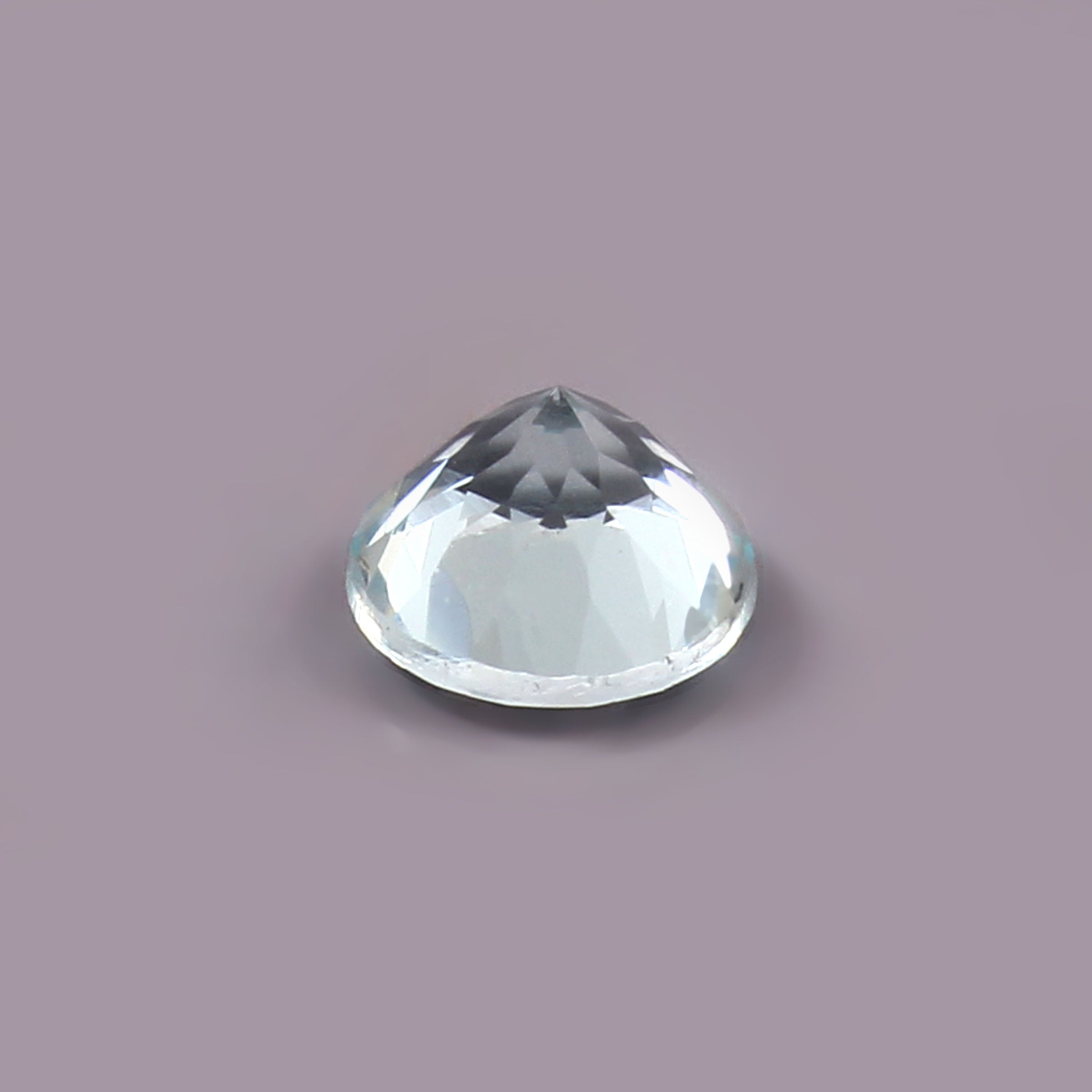 Natural Blue Aquamarine Round Cut Loose Gemstone