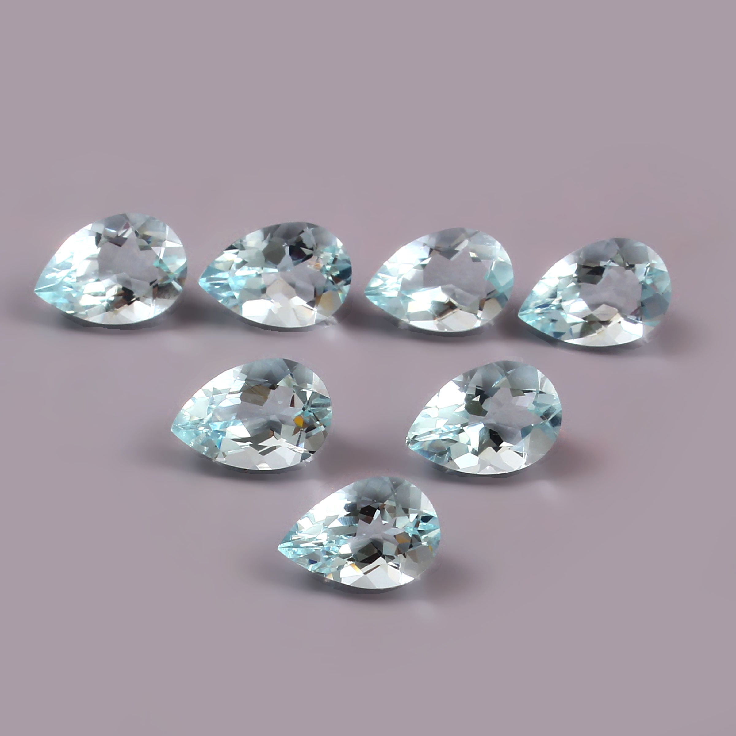 Natural Blue Aquamarine Pear Cut Loose Gemstone
