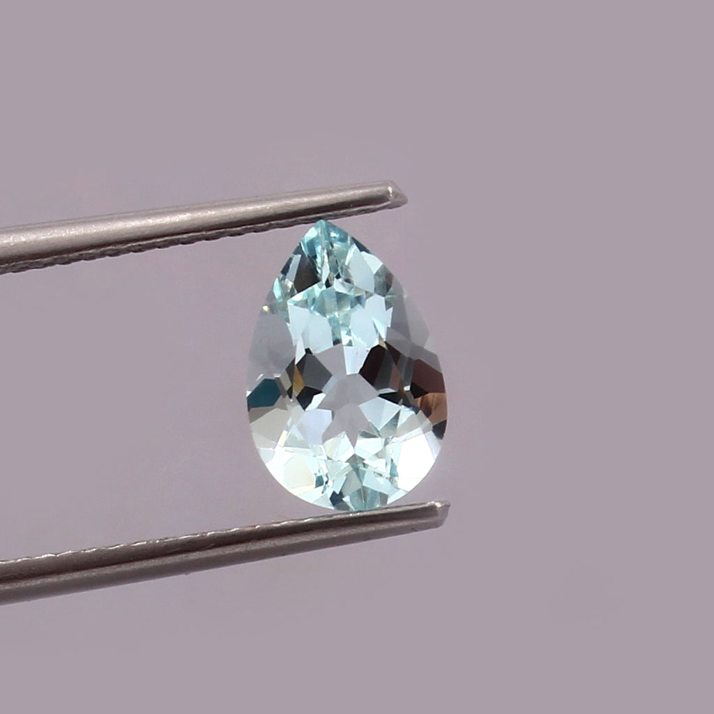 Natural Blue Aquamarine Pear Cut Loose Gemstone