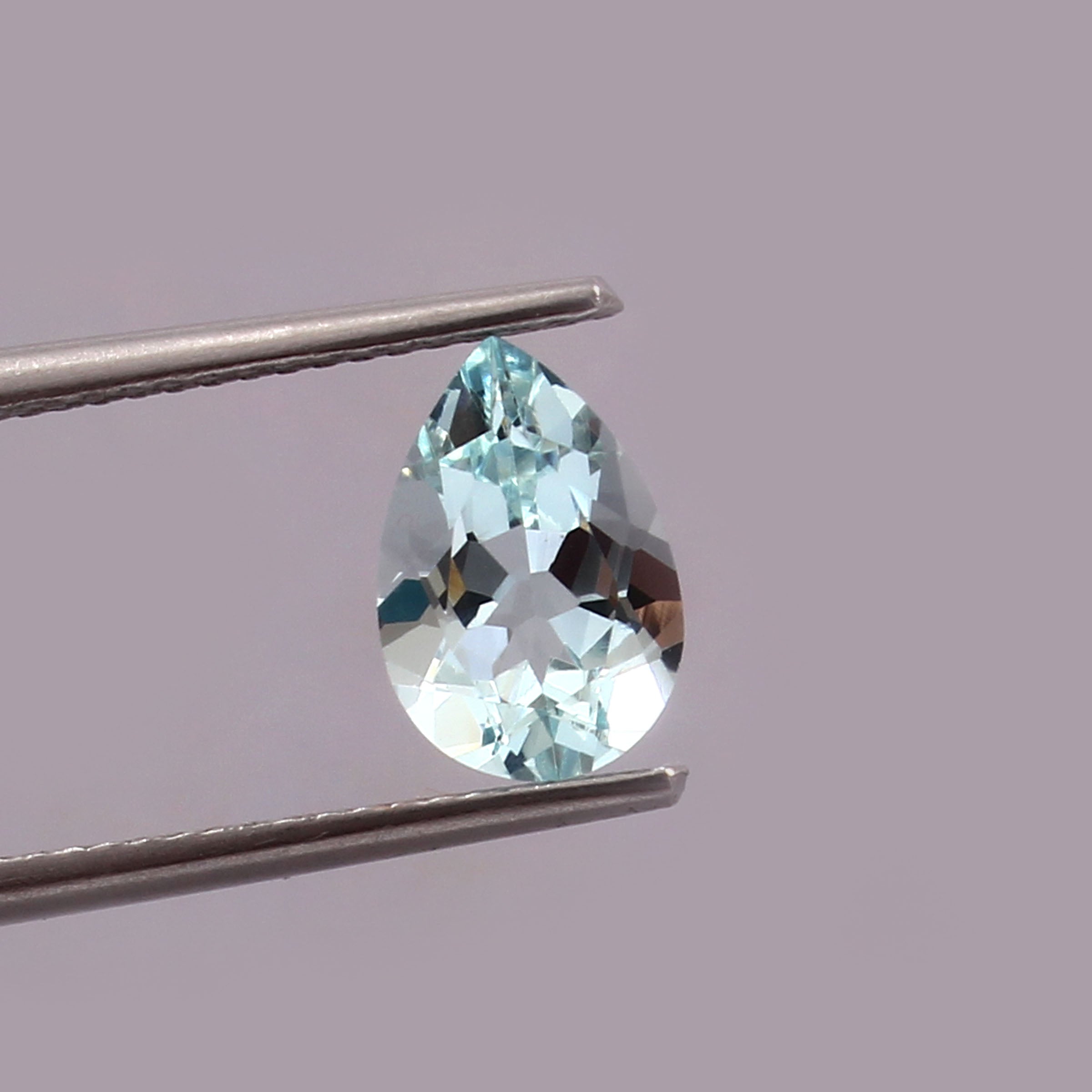 Natural Blue Aquamarine Pear Cut Loose Gemstone