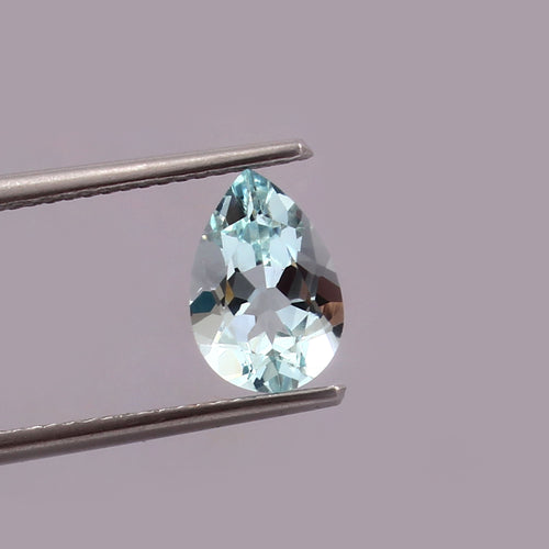 Natural Blue Aquamarine Pear Cut Loose Gemstone