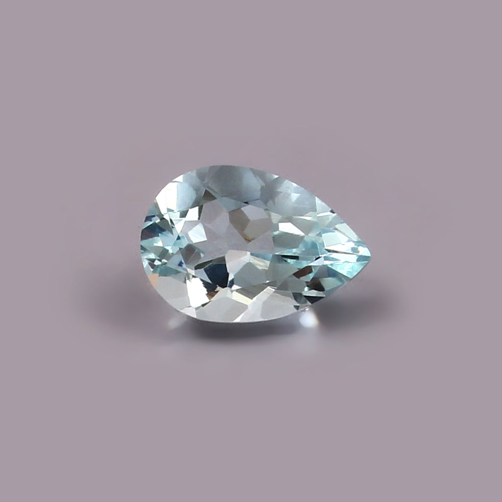 Natural Blue Aquamarine Pear Cut Loose Gemstone