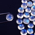 Natural Rainbow Moonstone Round Cabochon's  Loose Gemstone