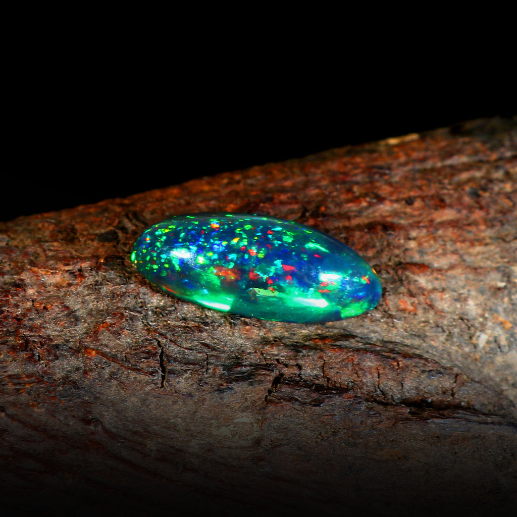Natural Ethiopian Fire Welo Opal Oval Cabochon Gemstone