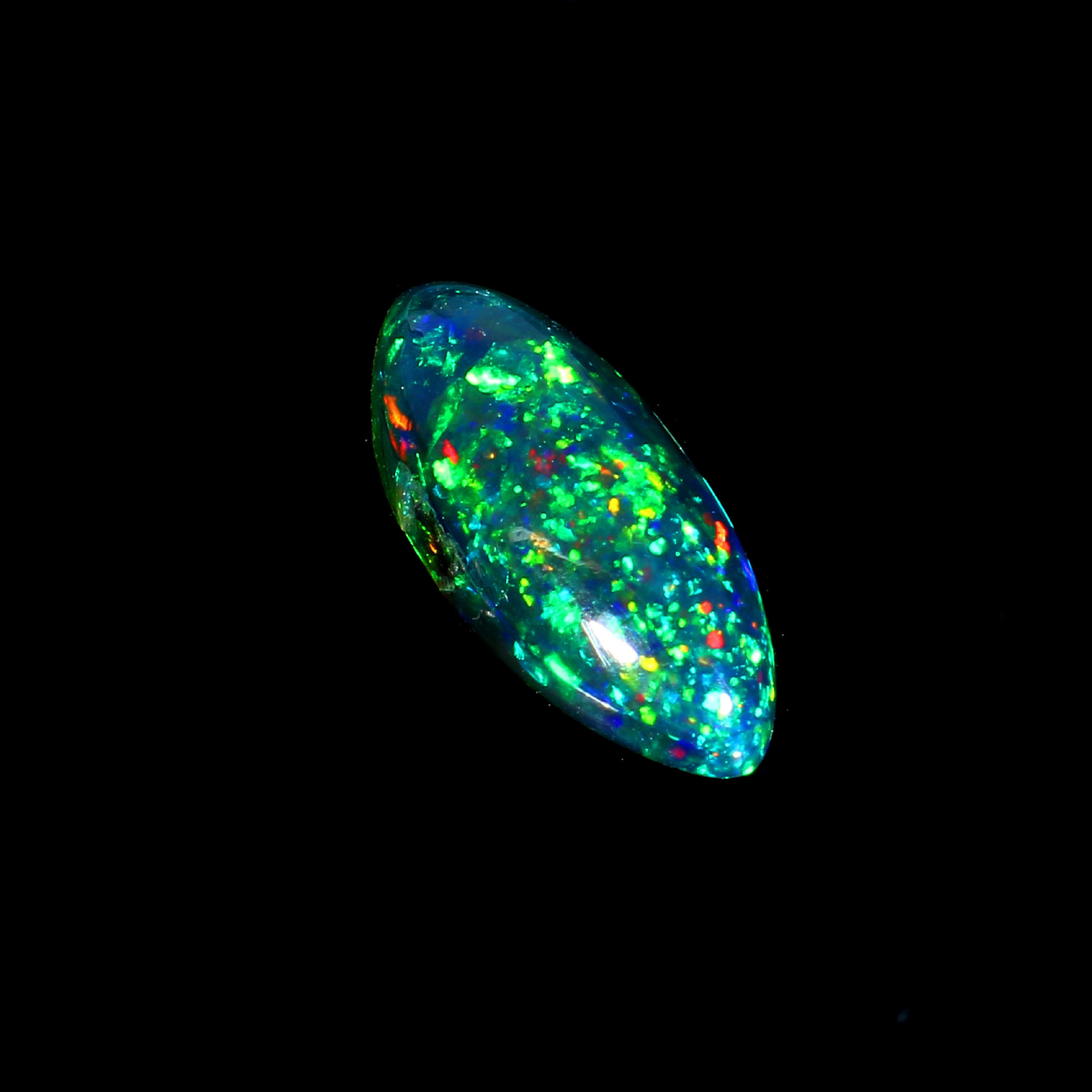 Natural Ethiopian Fire Welo Opal Oval Cabochon Gemstone