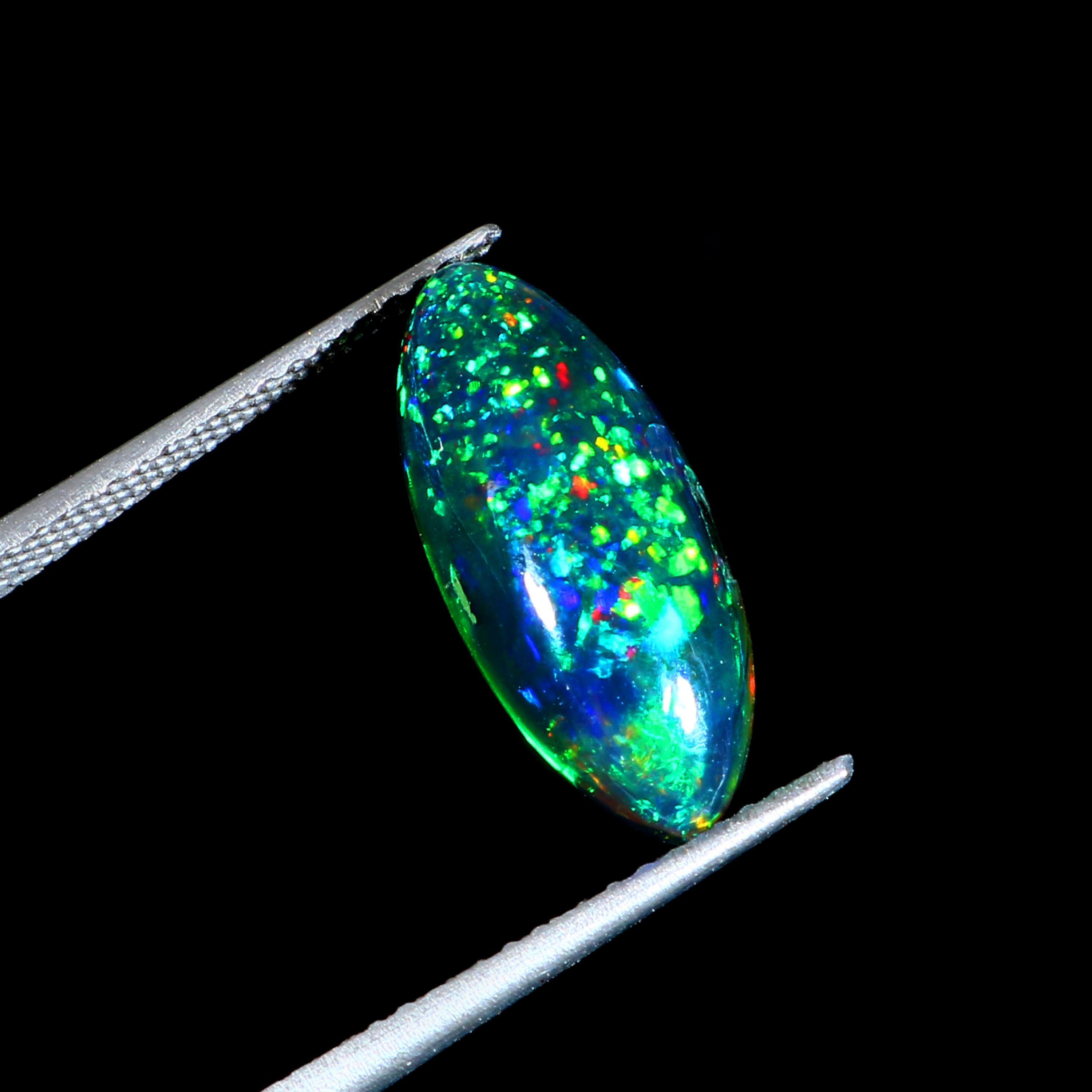 Natural Ethiopian Fire Welo Opal Oval Cabochon Gemstone