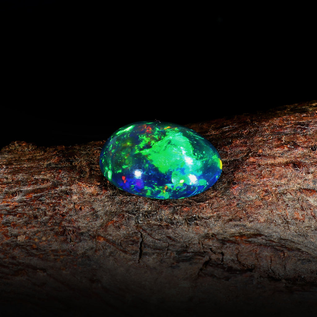 Natural Ethiopian Fire Welo Opal Oval Cabochon Gemstone