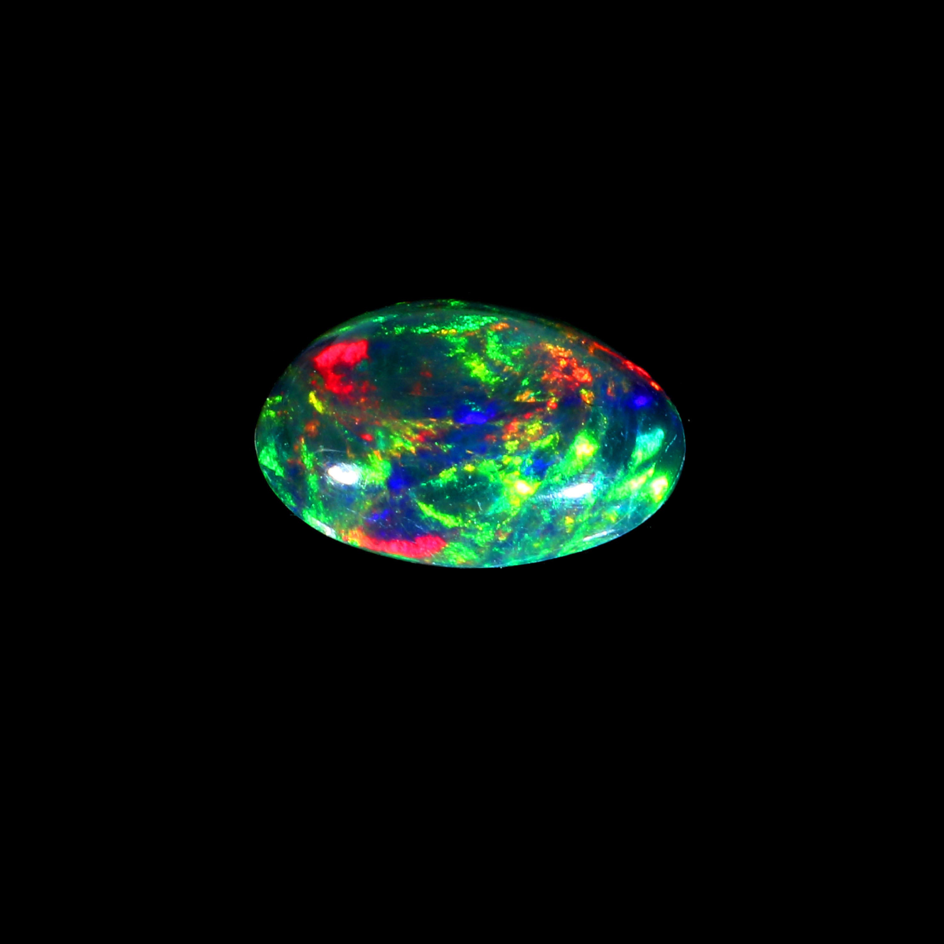 Natural Ethiopian Fire Welo Opal Pear Cabochon Gemstone