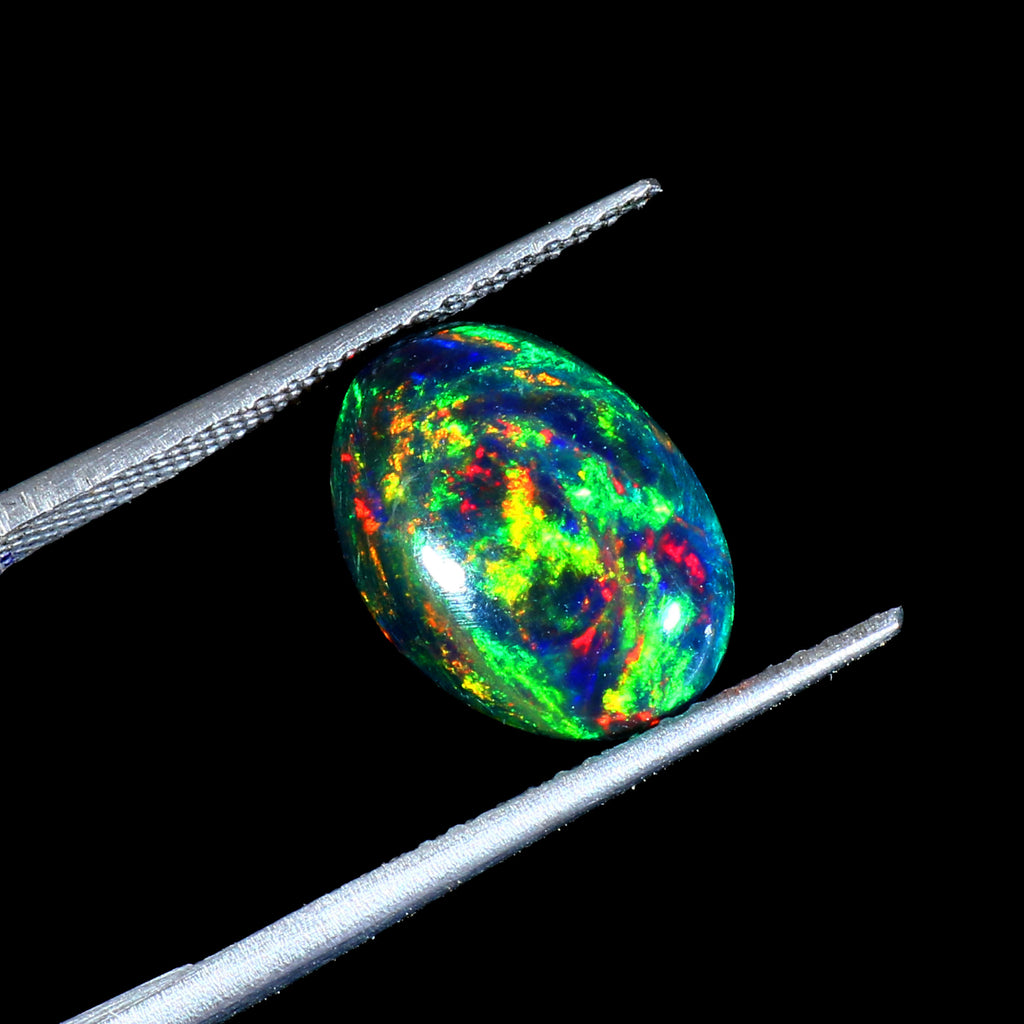 Natural Ethiopian Fire Welo Opal Pear Cabochon Gemstone