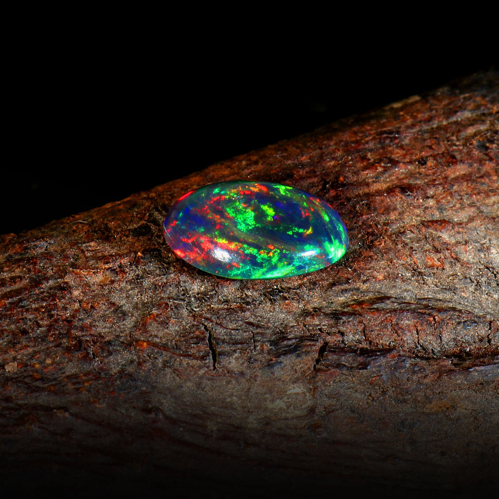 Natural Ethiopian Fire Welo Opal Pear Cabochon Gemstone