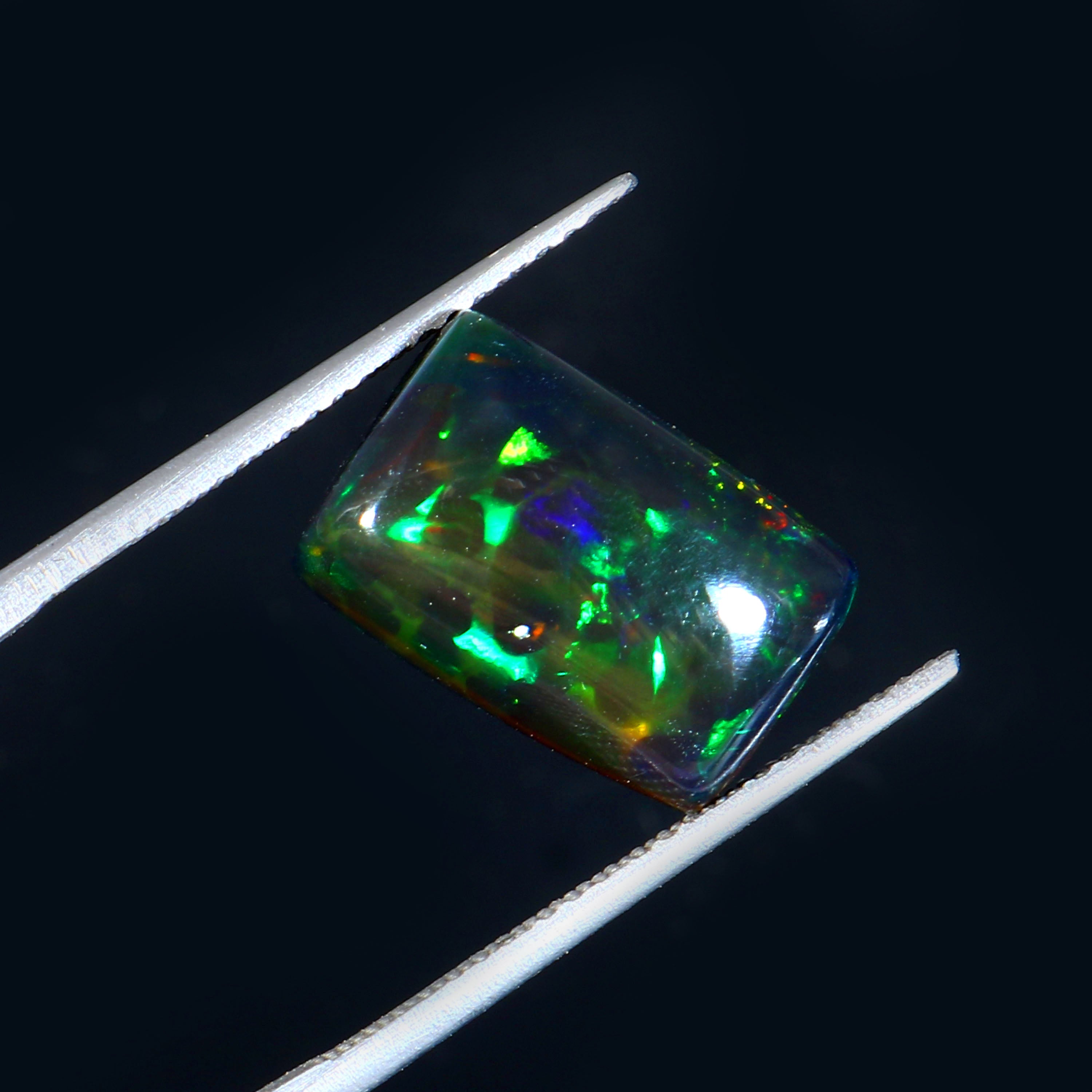 Natural Ethiopian Fire Welo Opal Oval Cabochon Gemstone