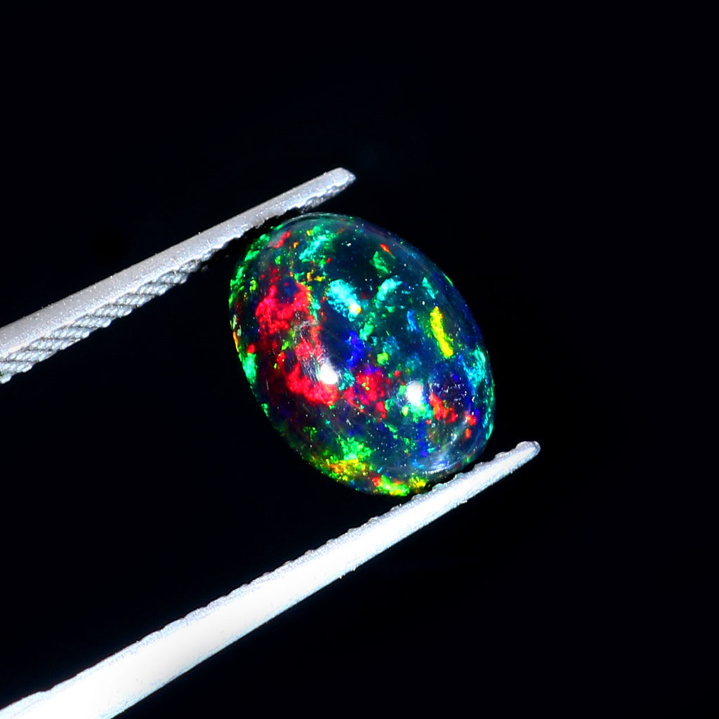 Natural Ethiopian Fire Welo Opal Oval Cabochon Gemstone