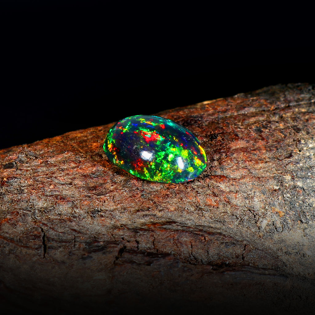 Natural Ethiopian Fire Welo Opal Oval Cabochon Gemstone
