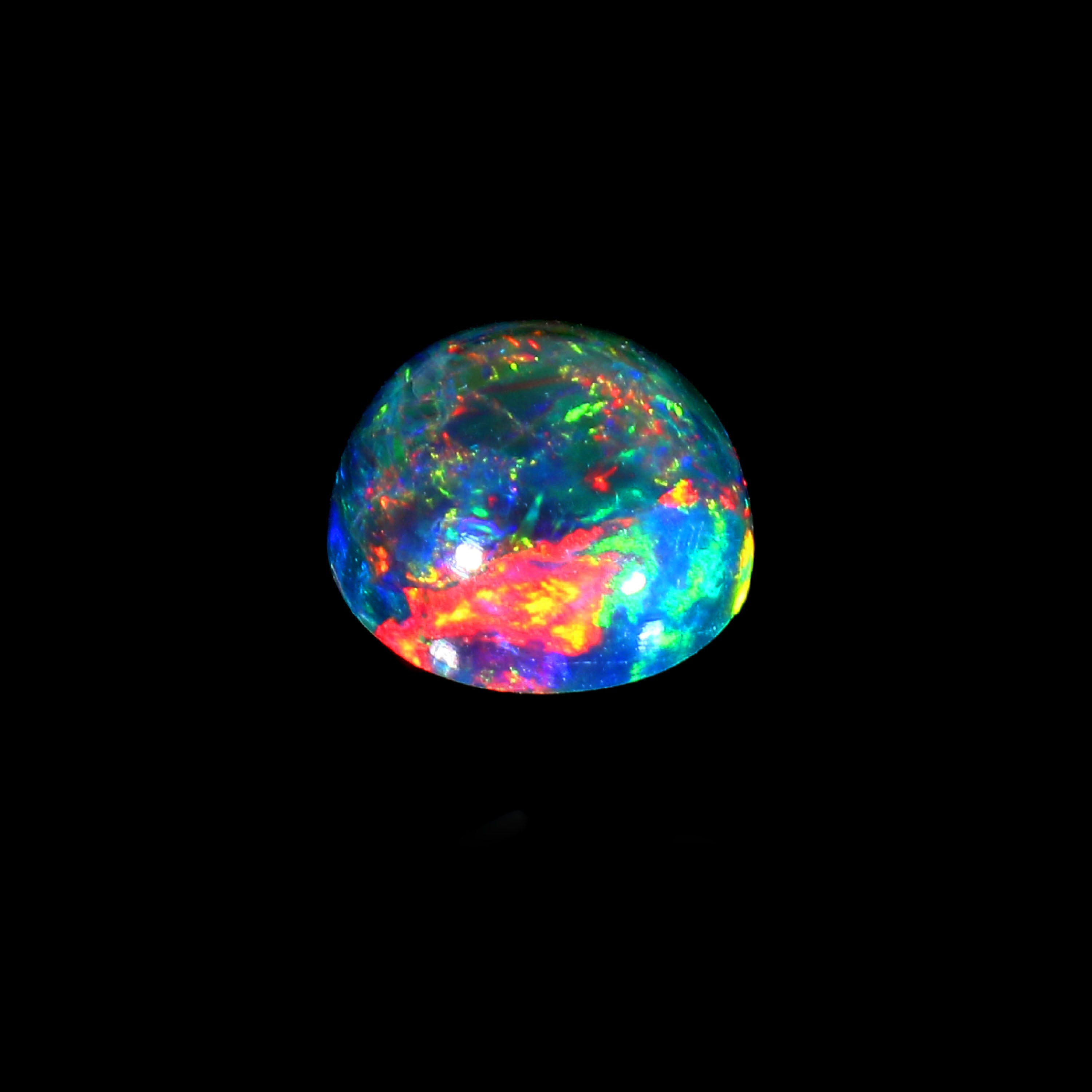 Natural Ethiopian Fire Welo Opal Oval Cabochon Gemstone