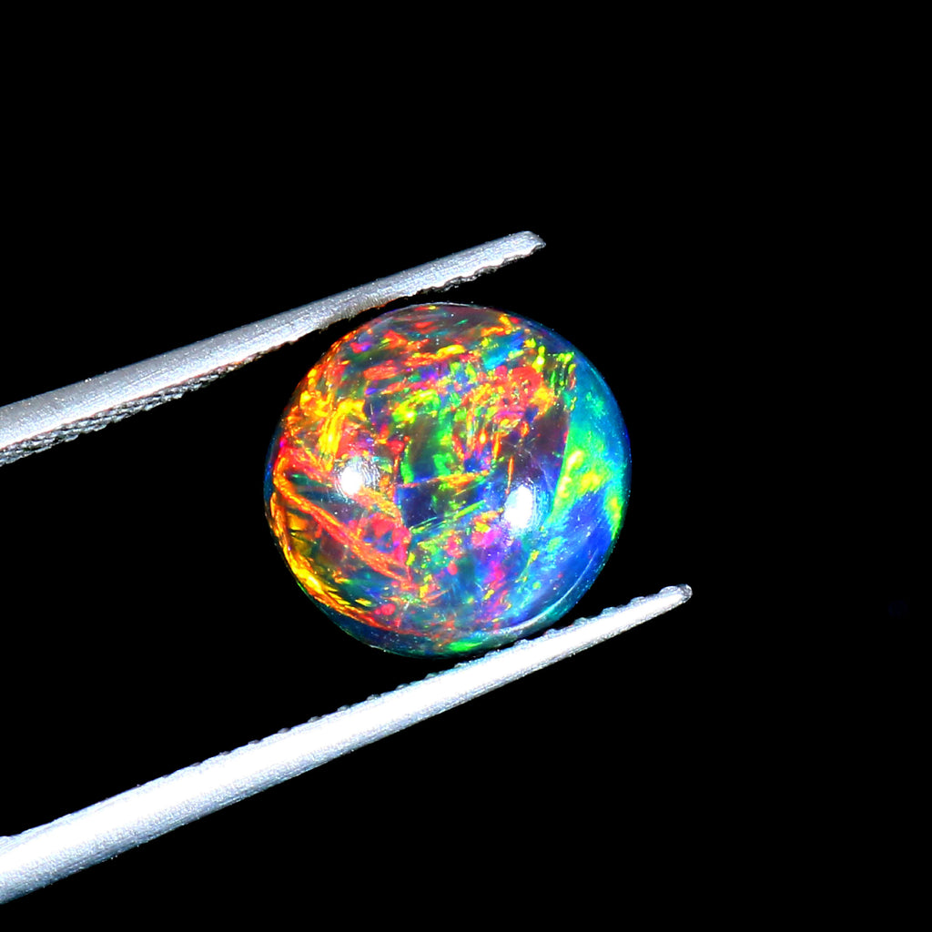 Natural Ethiopian Fire Welo Opal Oval Cabochon Gemstone