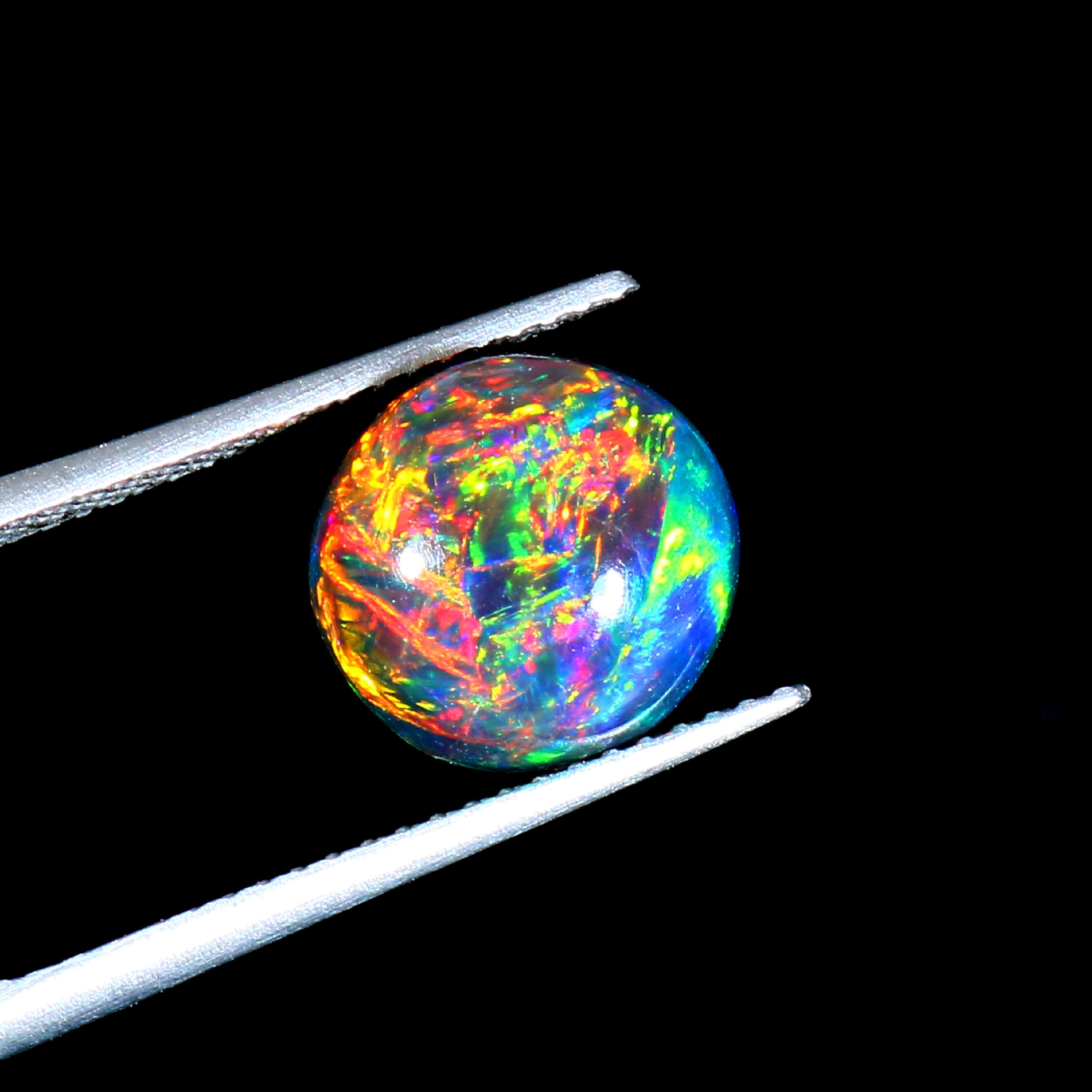 Natural Ethiopian Fire Welo Opal Oval Cabochon Gemstone