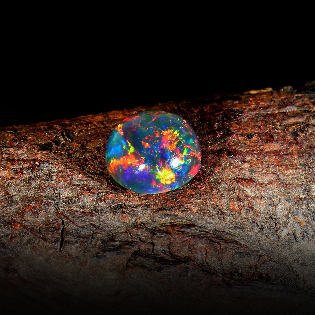 Natural Ethiopian Fire Welo Opal Oval Cabochon Gemstone