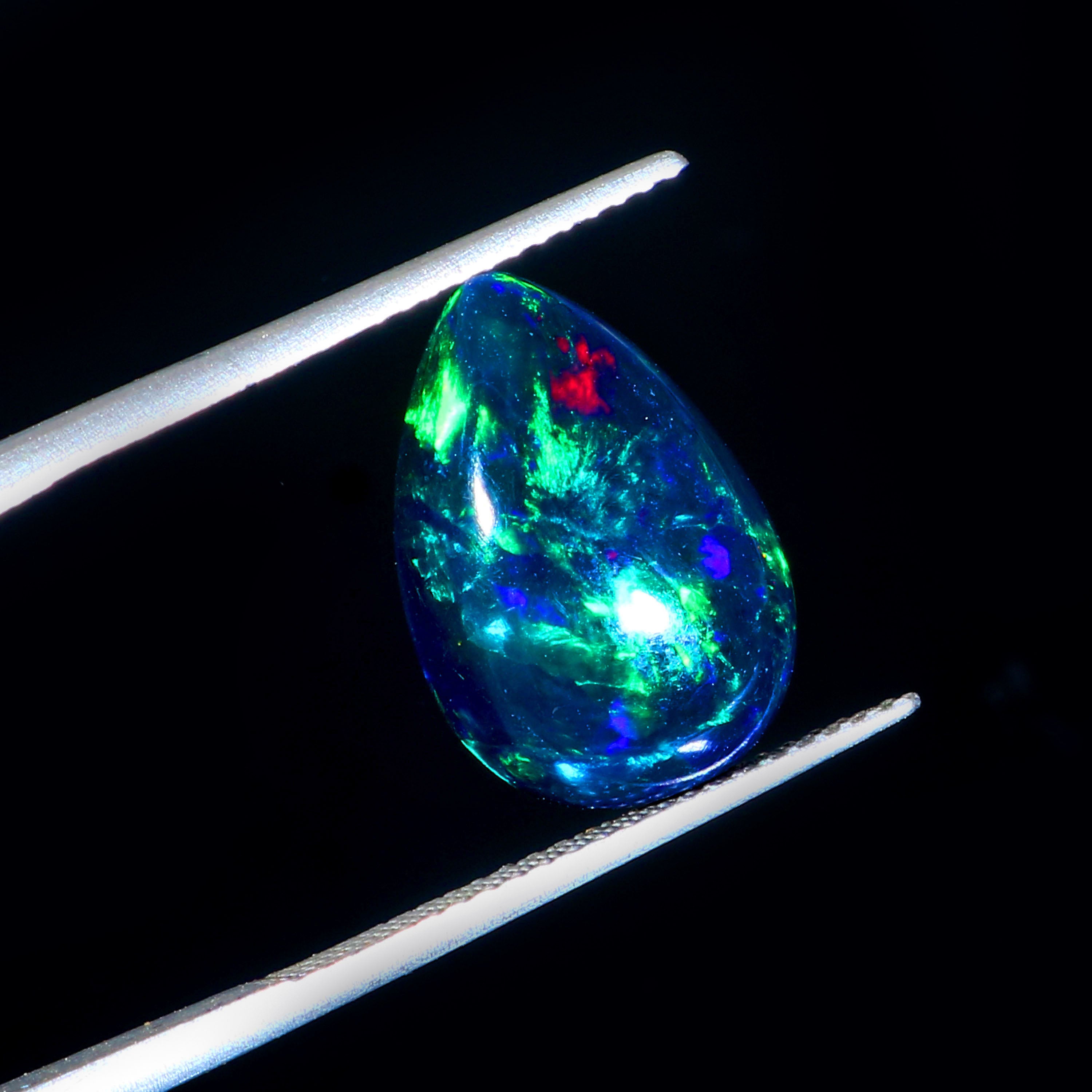 Natural Ethiopian Fire Welo Opal Oval Cabochon Gemstone