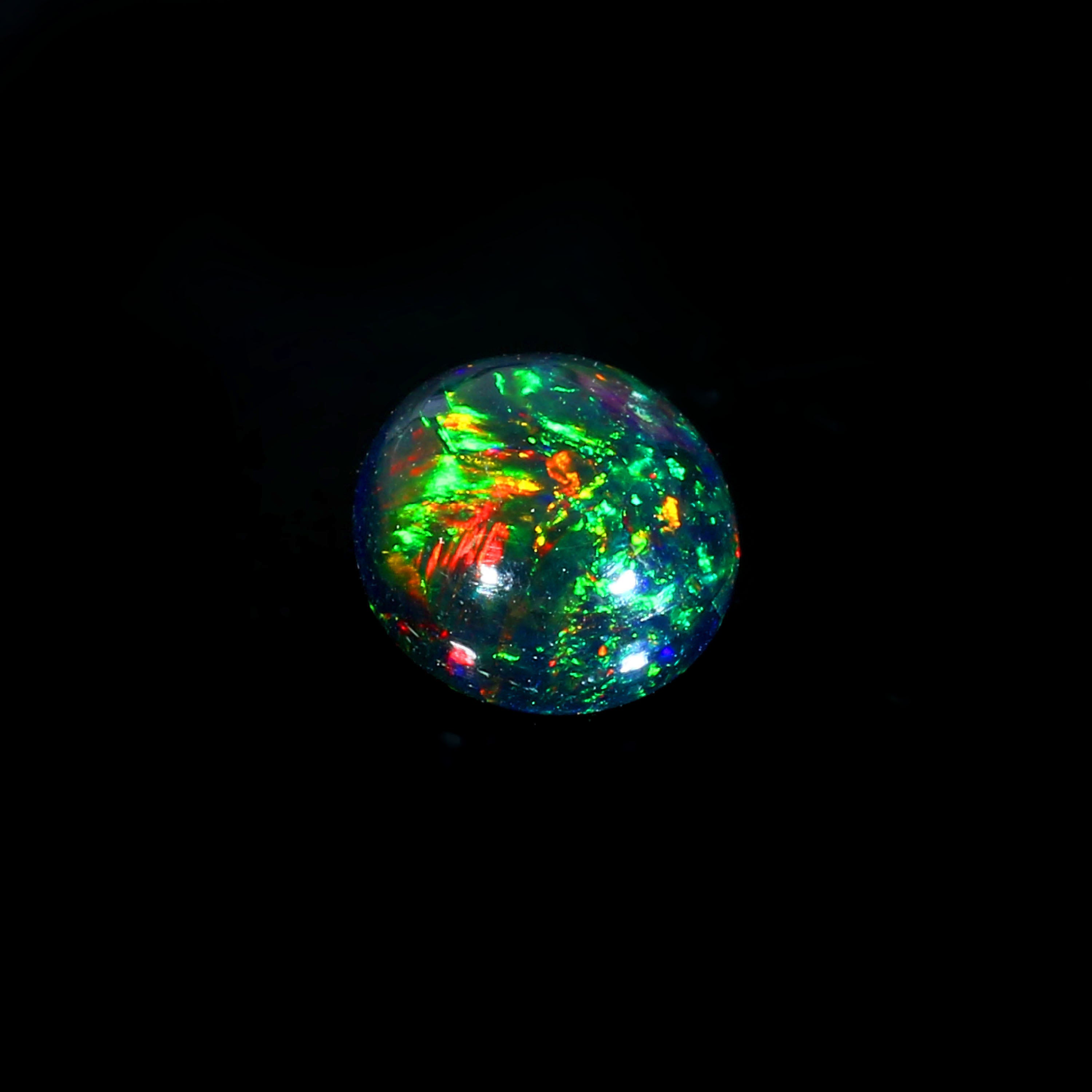 Natural Ethiopian Fire Welo Opal Pear Cabochon Gemstone