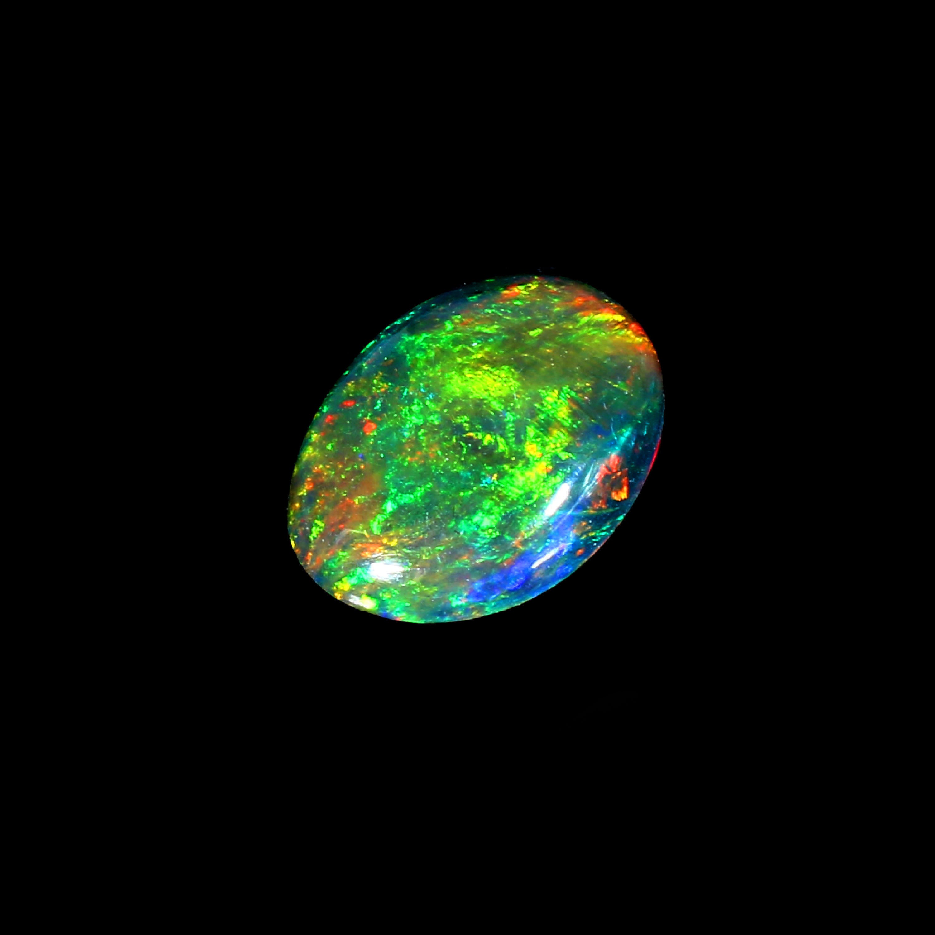 Natural Ethiopian Fire Welo Opal Oval Cabochon Gemstone
