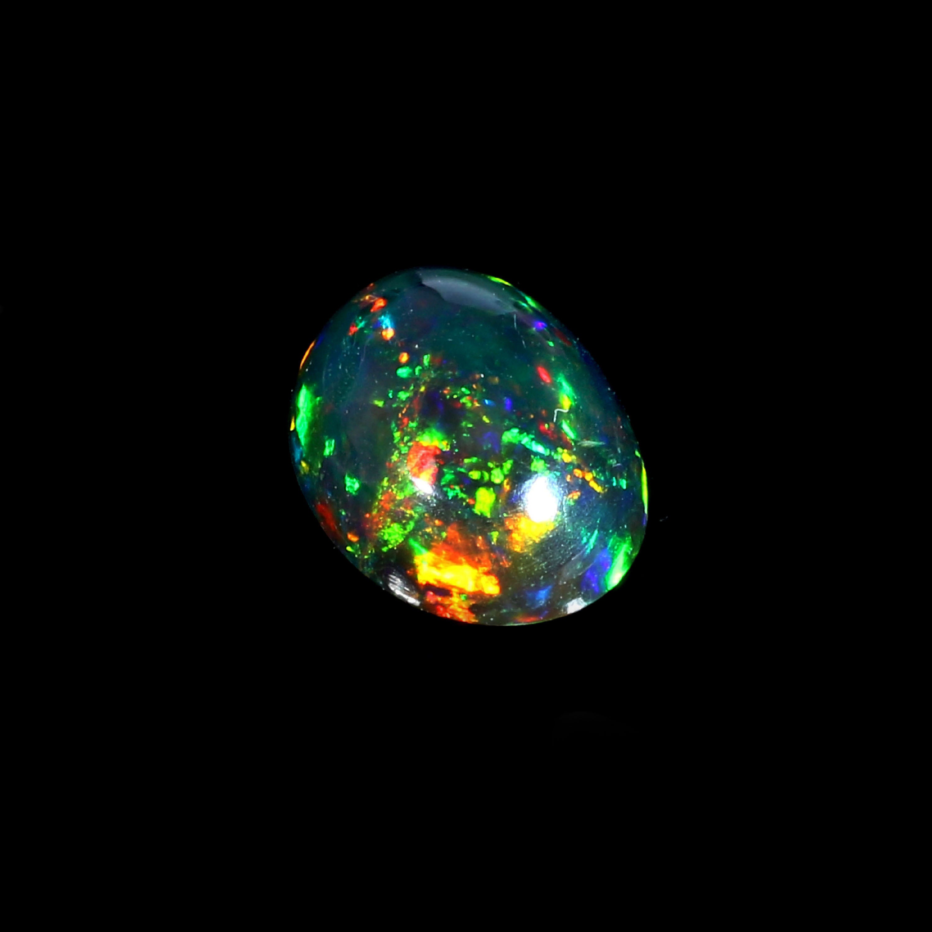 Natural Ethiopian Fire Welo Opal Oval Cabochon Gemstone