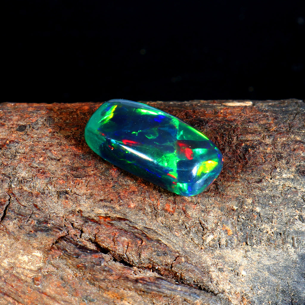 Natural Ethiopian Fire Welo Opal Oval Cabochon Gemstone