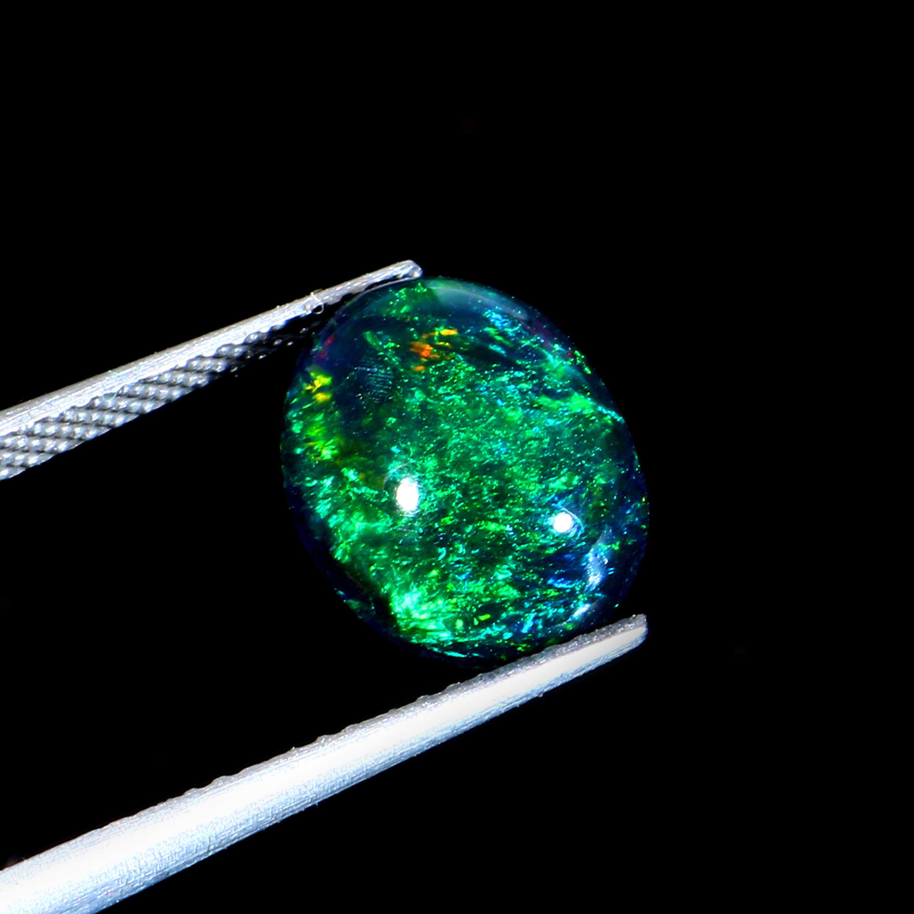 Natural Ethiopian Fire Welo Opal Oval Cabochon Gemstone