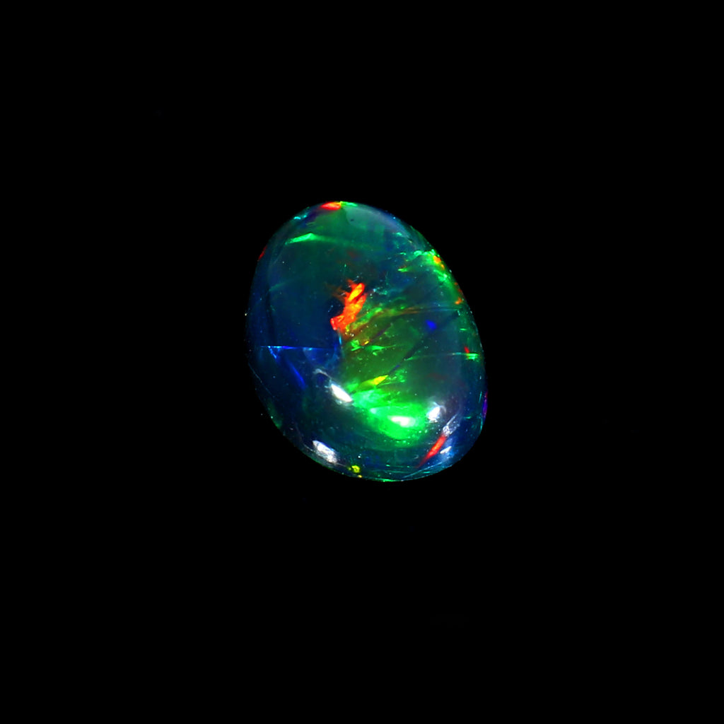 Natural Ethiopian Fire Welo Opal Oval Cabochon Gemstone