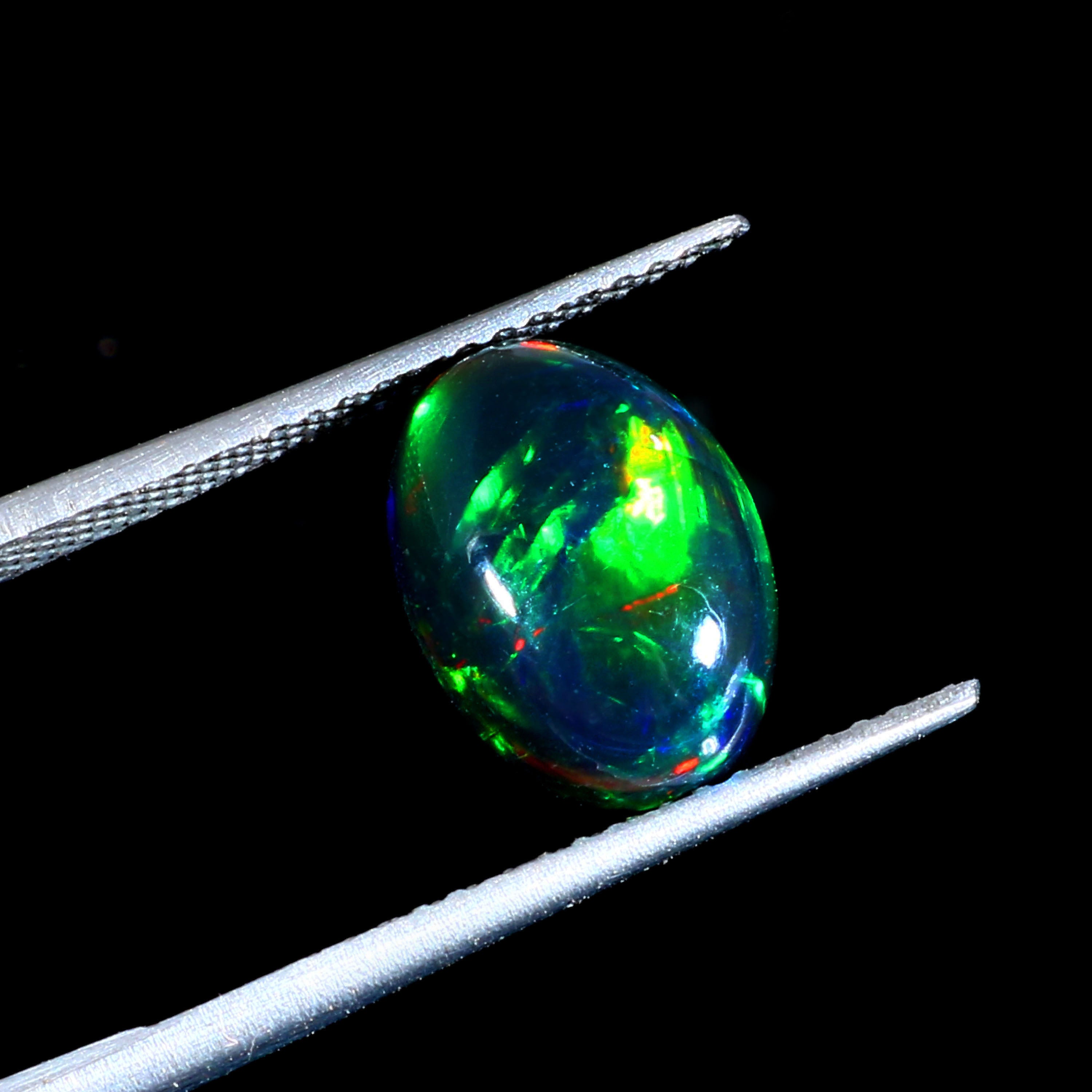Natural Ethiopian Fire Welo Opal Oval Cabochon Gemstone
