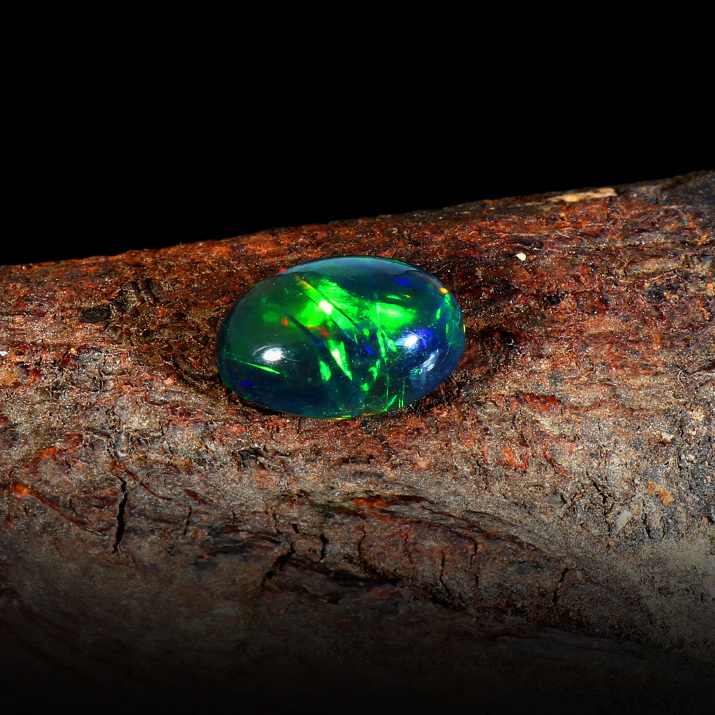 Natural Ethiopian Fire Welo Opal Oval Cabochon Gemstone