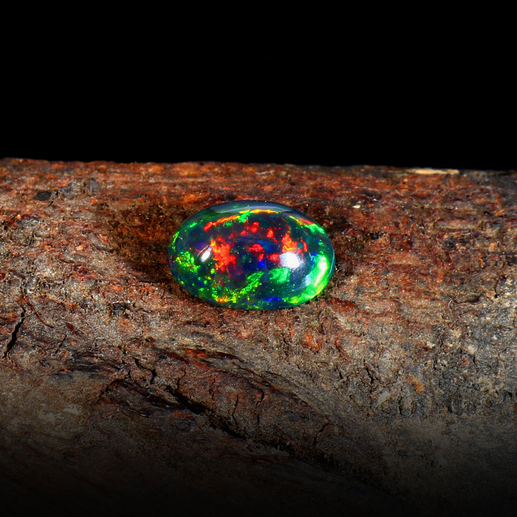 Natural Ethiopian Fire Welo Opal Oval Cabochon Gemstone