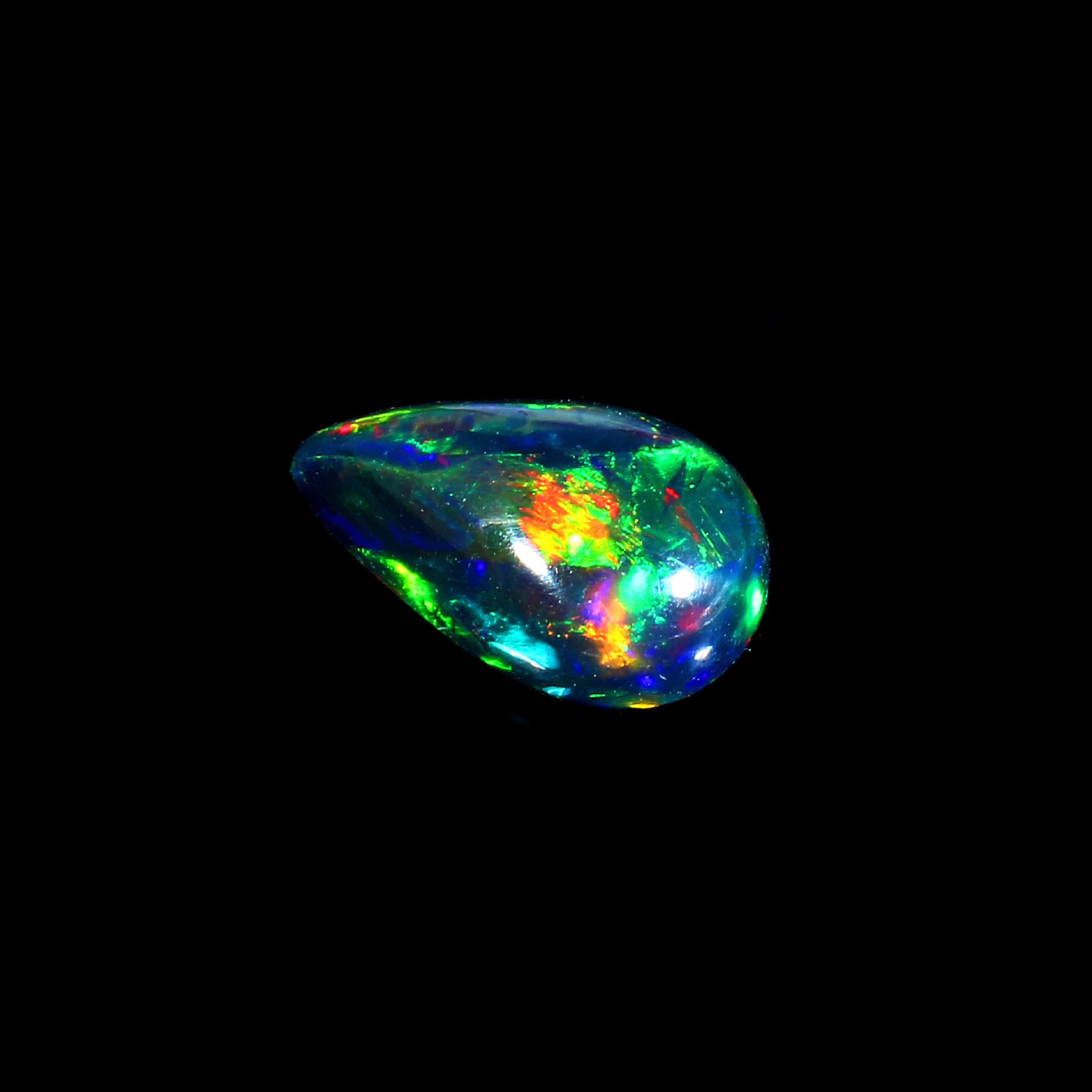 Natural Ethiopian Fire Welo Opal Oval Cabochon Gemstone