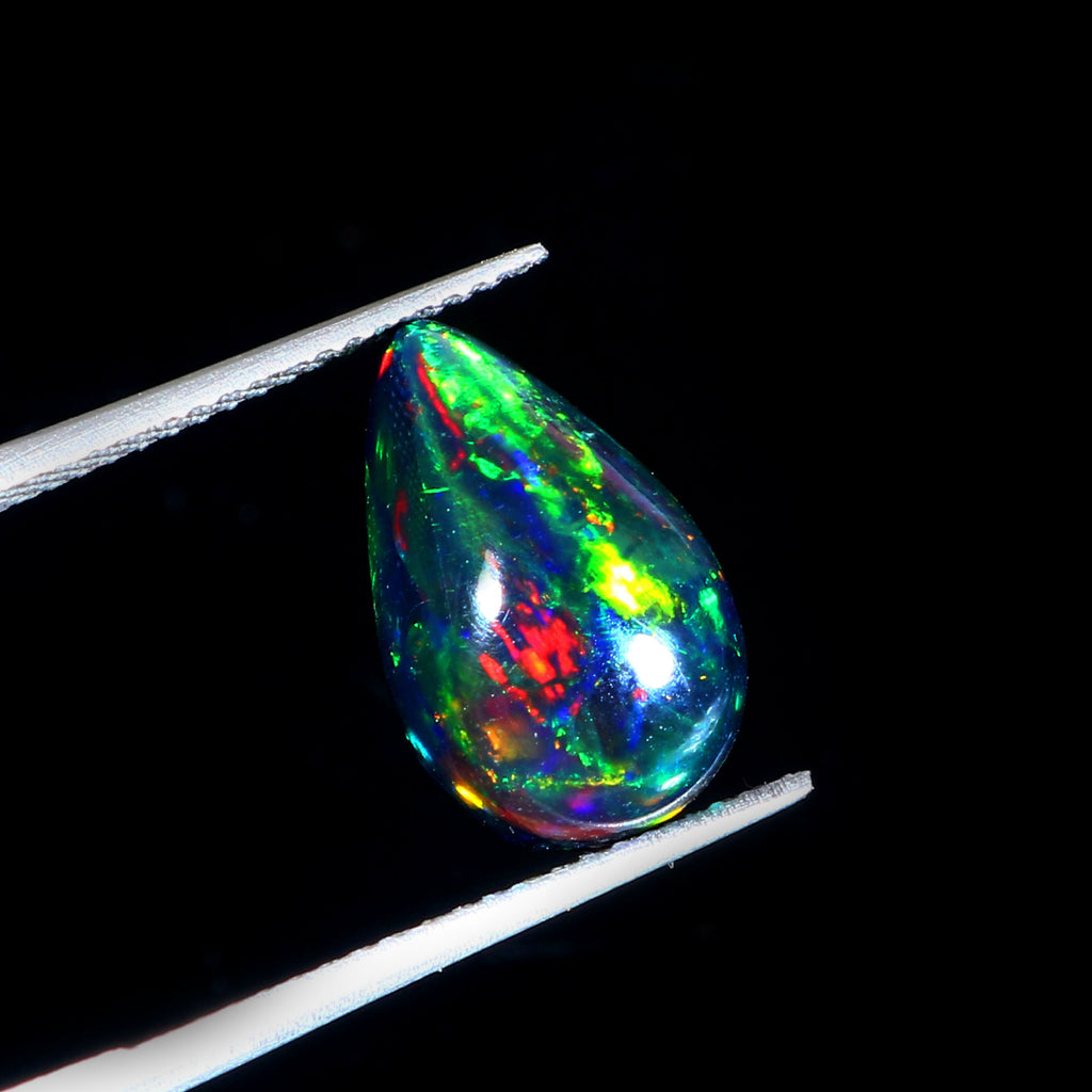 Natural Ethiopian Fire Welo Opal Oval Cabochon Gemstone